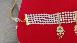 high quality Stunning Pearl &amp; Stone Choker Set