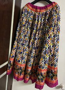 Vibrant Geometric Print Ethnic Skirt
