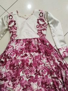 Floral Print Ethnic Gown
