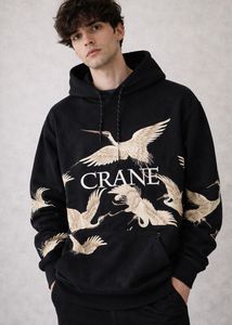Crane Print Hoodie