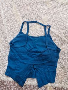 Blue Crop Top
