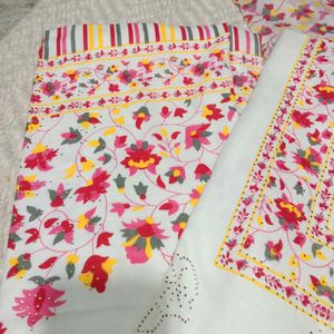 Flower Printed Cotton Suit