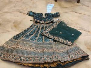 Exquisite Teal Lehenga Choli Set