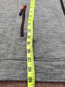 Men's Grey Hooded Zip-Up Jacket