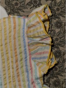 Adorable Striped Baby Dress with Mickey Detail
