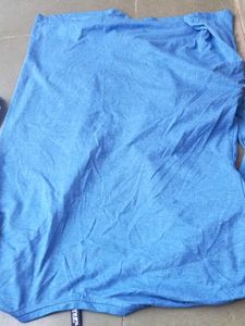 Blue Open Front Cardigan with Pockets
