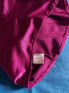 Magenta Satin Corset Tube Top | Elegant Party Wear