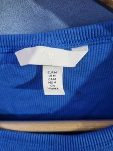 Blue H&amp;M Ribbed Tank Top
