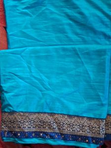 Today Offer! Sky Blue New Look Saree