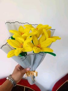Vibrant Yellow Artificial Flower Bouquet