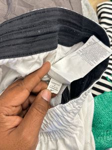 Nike Men's White &amp; Black Athletic Shorts