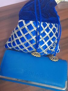 Potli Bag With  Stylish Clutch In Combo