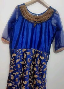 Navy Blue Party Wear Long Gown 38 Bust