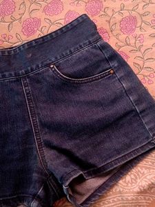 Denim High-Waisted Shorts