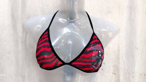 Gothic Skeleton Print Bikini Top