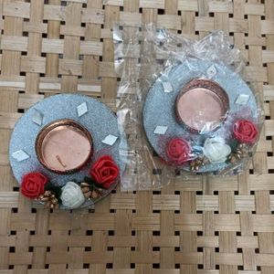 Festive T-light Candle Holder Set