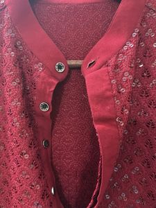 Maroon Sequin Kurta