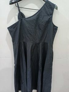 cotton Black Midi Slip Dress
