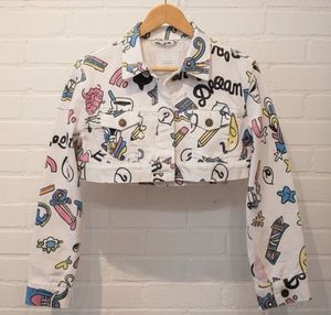 ✨Girls' Printed Short Denim Jacket