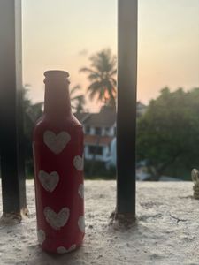 Hand-Painted Heart Bottle