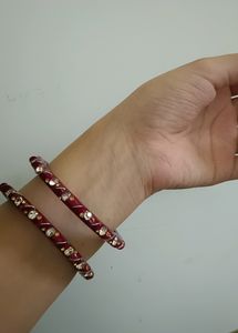 Bright Red Colour Daily Use Bangles