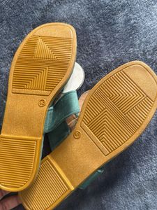 Ethnic Green Embellished Slip-Ons