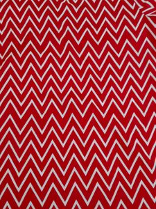 Red Chevron Print Top