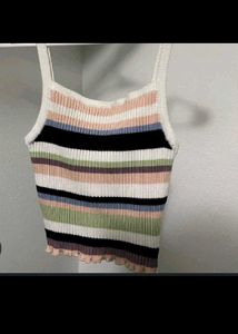 Striped Crop Tank Top