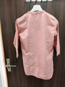 Elegant Pink Embroidered short Kurta