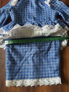 Blue custom made designer dress for 5-7yrs girls