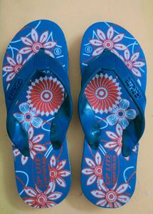 Blue Floral CP Lite Flip-Flops