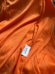 Stunning Ruched Orange Mini Dress