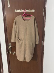 Cozy Knit Midi Dress with Pockets