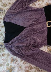 Sparkling Purple &amp; Black Jumpsuit