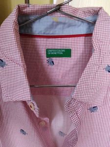 Men's Pink Printed Long Sleeve Shirt