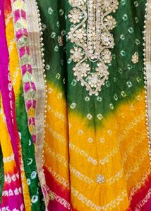 Vibrant Bandhani Print Kurta Set