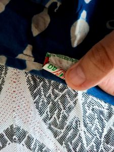 Blue Block Print Kurta