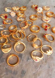 Assorted Gold Rings Collection per piece Rs199/-