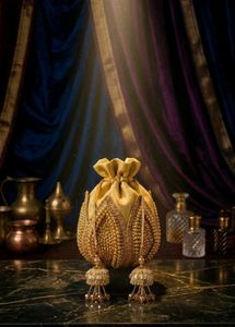 Exquisite Golden Potli Bag