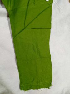 Elegant Olive Green Embroidered Kurti &amp; Pant