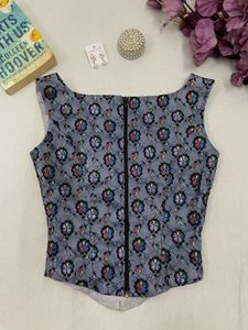 Stylish Floral Print Corset Top