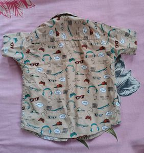 Adorable Penguin Print Button-Down Shirt