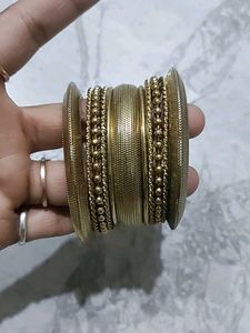 Set of Ethnic Gold Bangles