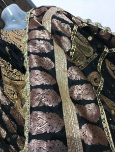 Designer Black &amp; Gold Lehenga Choli Set