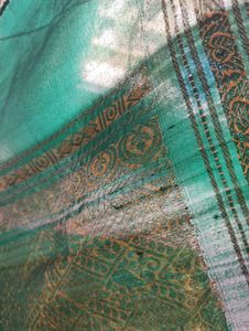 Elegant green &amp; Gold Saree