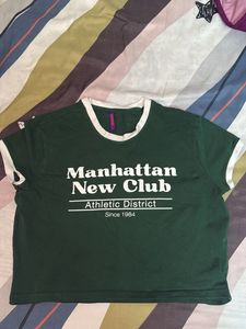 Green Graphic Print Tee