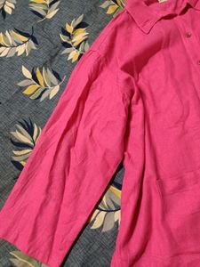 PINK BUTTON-DOWN TOP