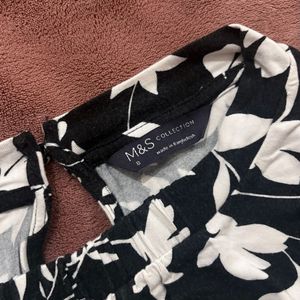M&amp;S | Floral Round Neck Swing Dress