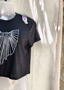 Graphic Print Cropped T-Shirt