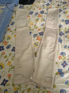Light Beige Straight Fit Pants